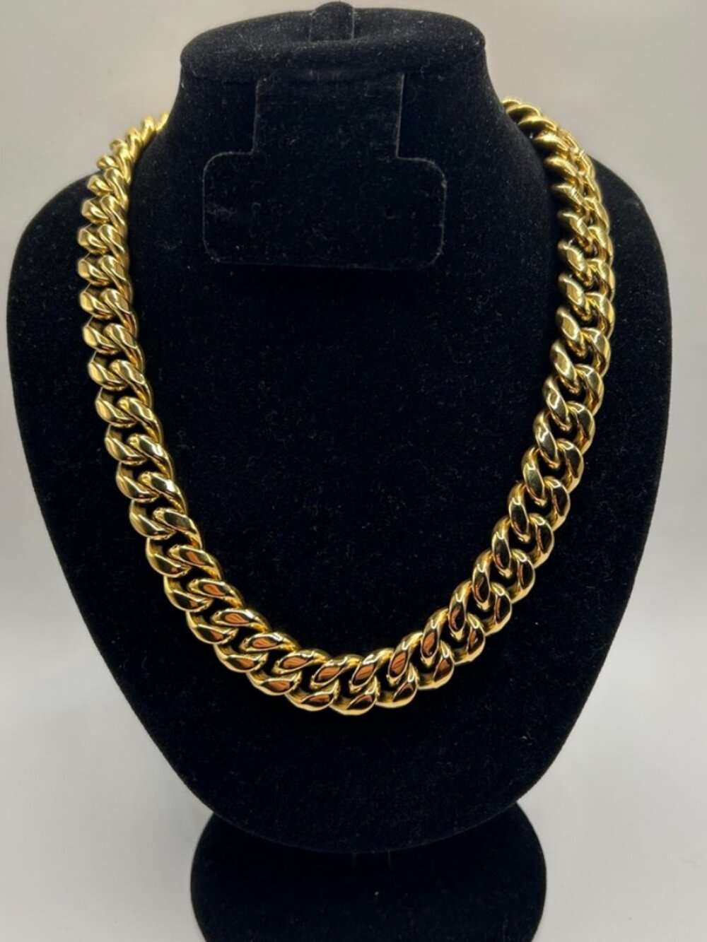 Miami Cuban Chain 14mm 22 Inch Real Gold Mens Plated Stainless Steel Solid